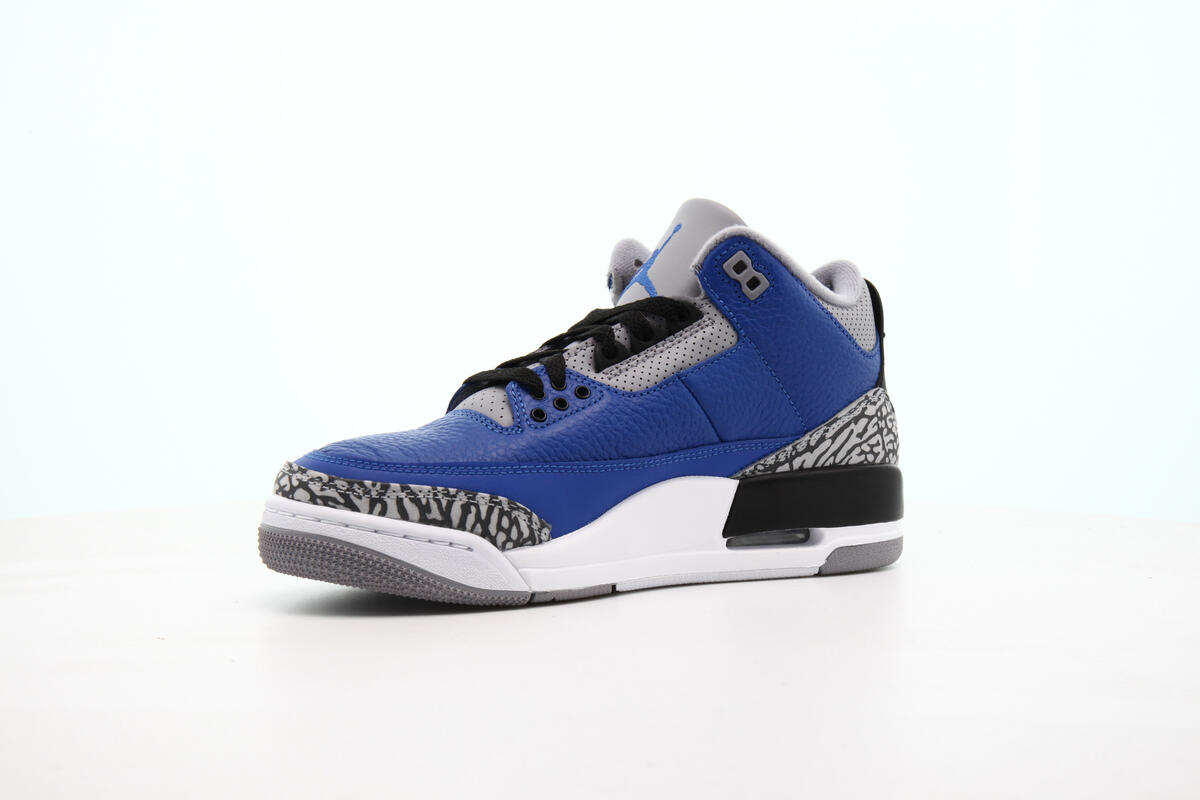 Nike Air Jordan 3 Retro - Varsity Royal / Cement Grey - Image 20