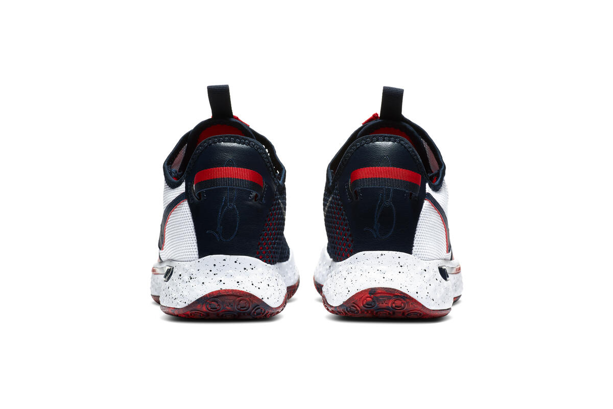 Nike PG 4 White / Obsidian / University Red - Image 3