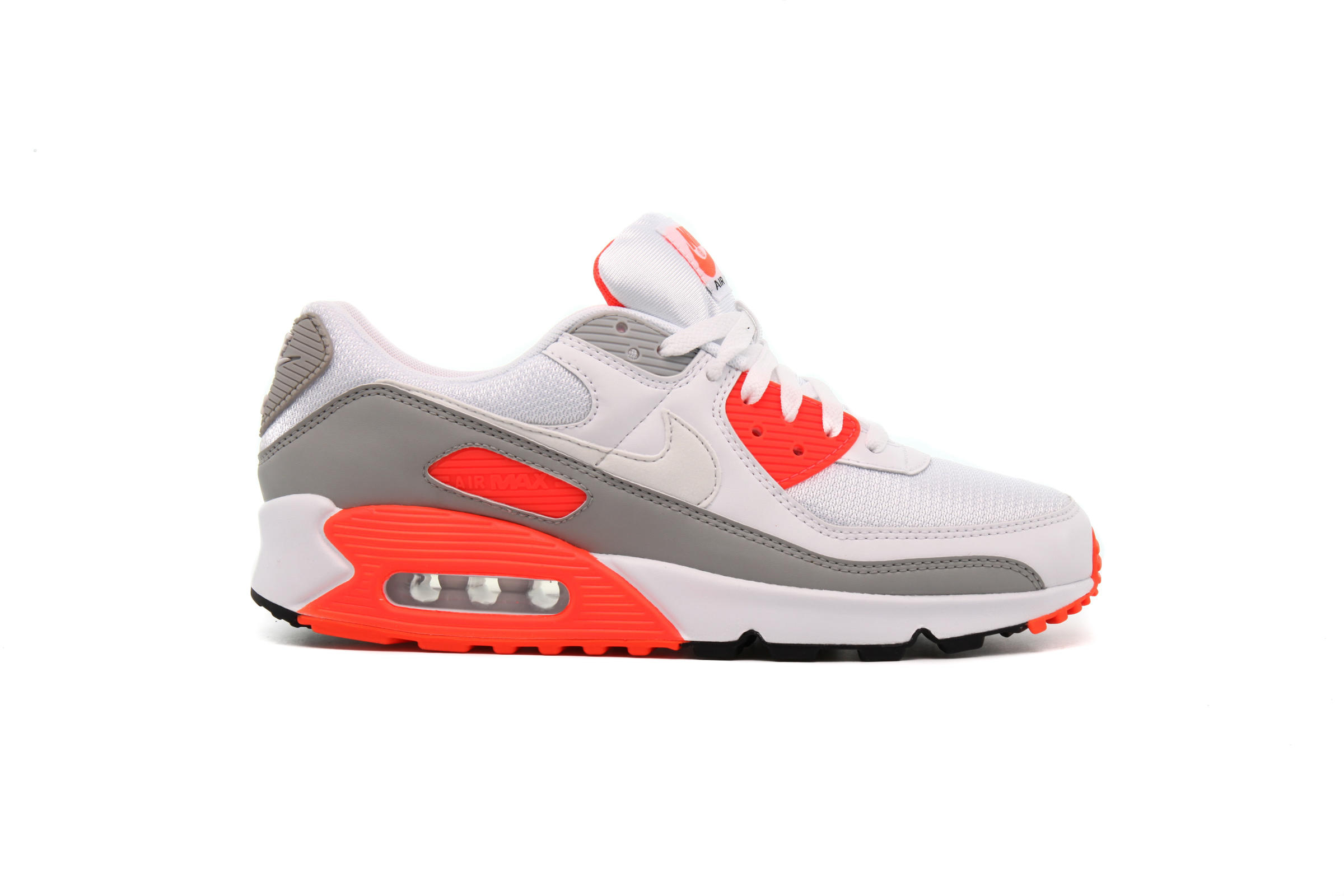 Nike air max 90 mens white and orange best sale