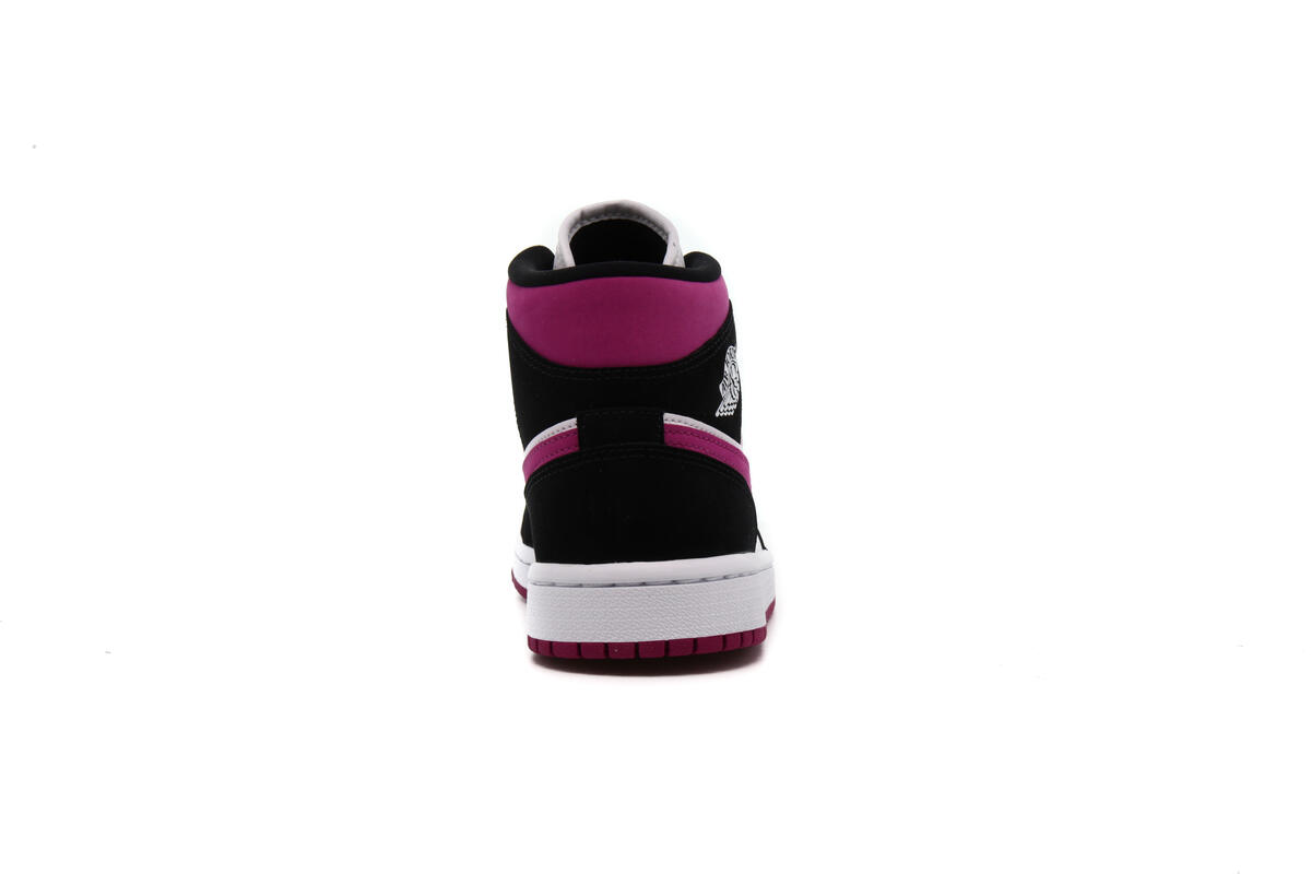 air jordan 1 mid black cactus flower white