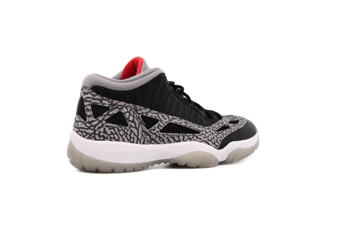 jordan 11 black fire red cement grey white