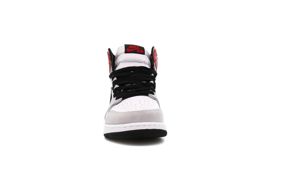 Air Jordan 1 Retro High 'White/Black/Light Smoke Grey/Varsity Red' (GS) - Image 12
