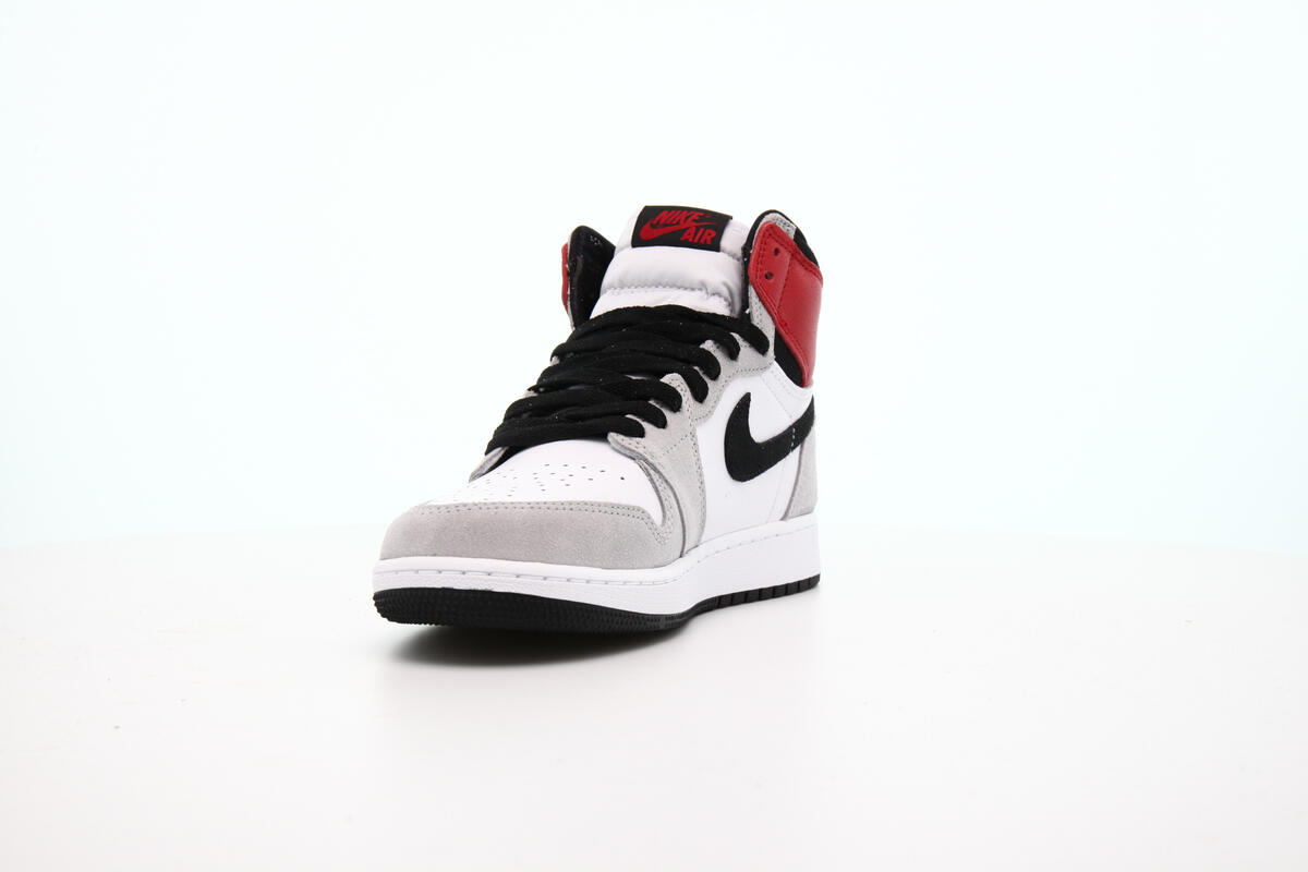 Air Jordan 1 Retro High 'White/Black/Light Smoke Grey/Varsity Red' (GS) - Image 13