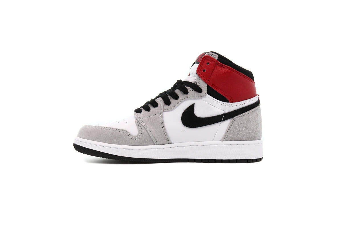 Air Jordan 1 Retro High 'White/Black/Light Smoke Grey/Varsity Red' (GS) - Image 15