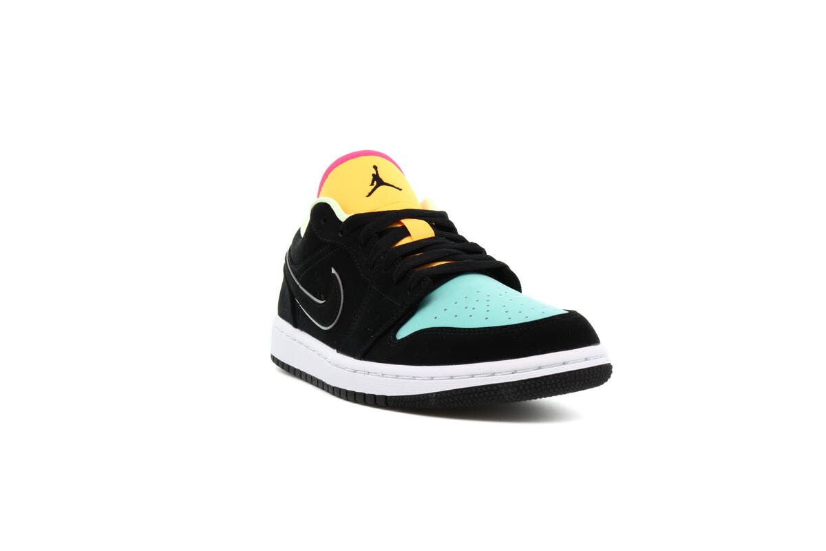air jordan 1 low se black aurora green