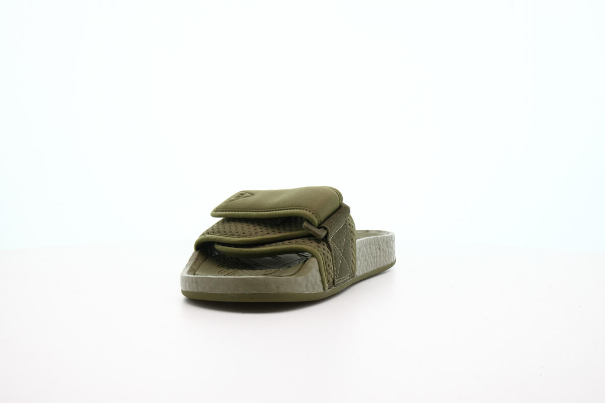 Adidas x Pharrell Williams Boost Slide 'Olive Cargo' - Image 6