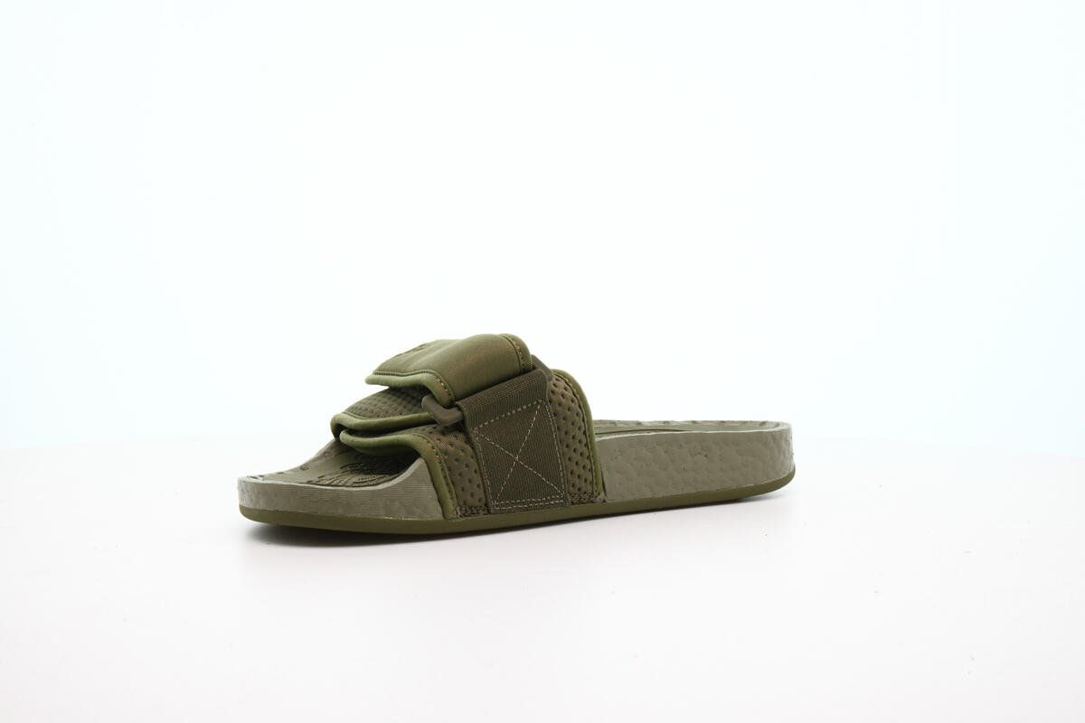 Adidas x Pharrell Williams Boost Slide 'Olive Cargo' - Image 7