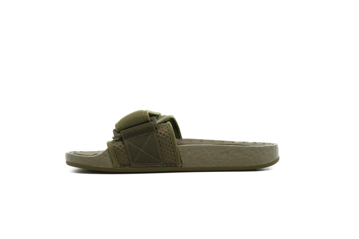 Adidas x Pharrell Williams Boost Slide 'Olive Cargo' - Image 8