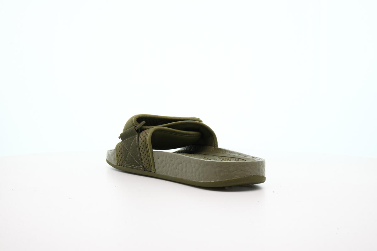 Adidas x Pharrell Williams Boost Slide 'Olive Cargo' - Image 10