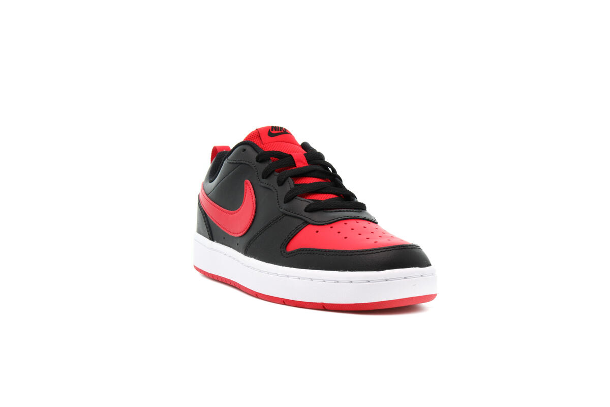 nike court borough low 2 black and red