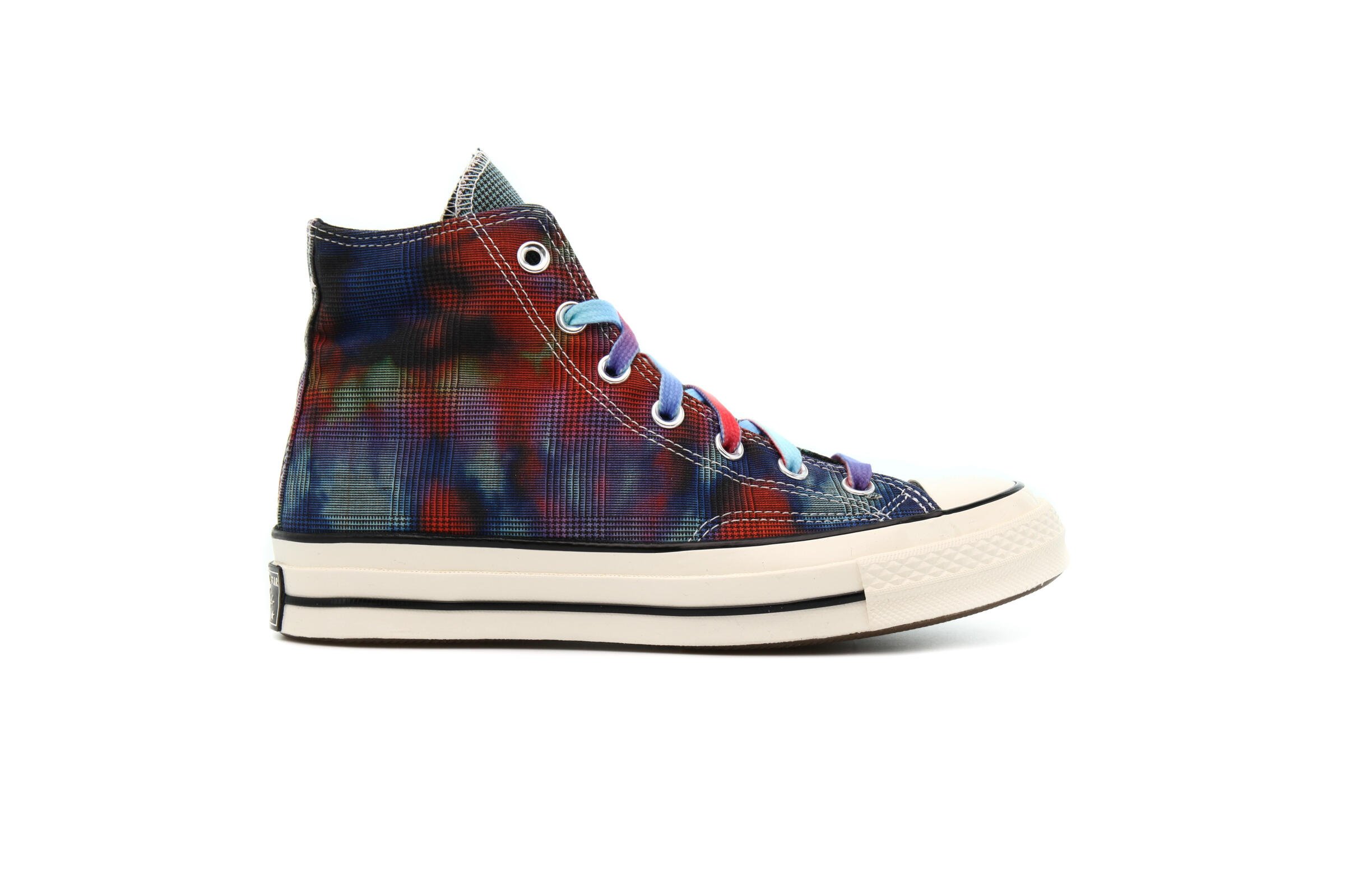 Converse x CONVERSE CHUCK 70 HI TIE DYE PLAID "BLACK"