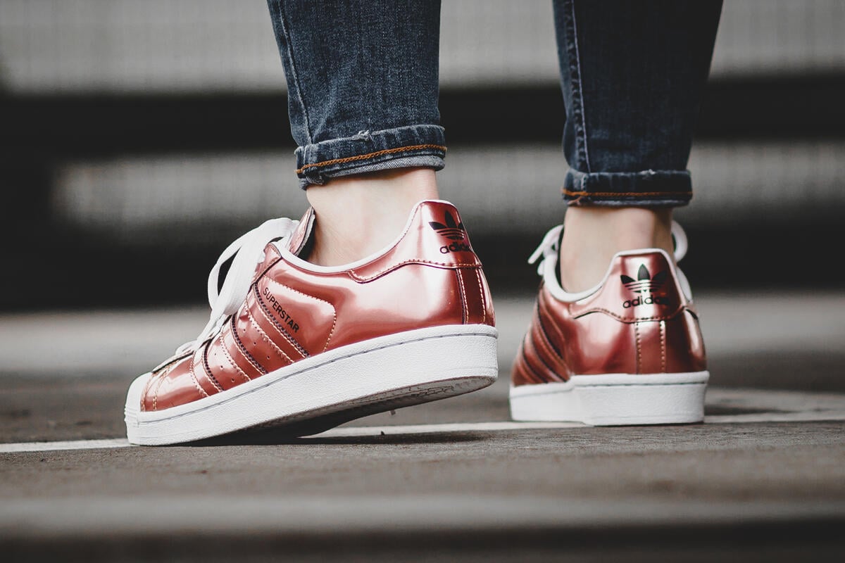 adidas gazelle silver green womens Adidas Superstar Metal Toe Chrome Copper Toe (W)