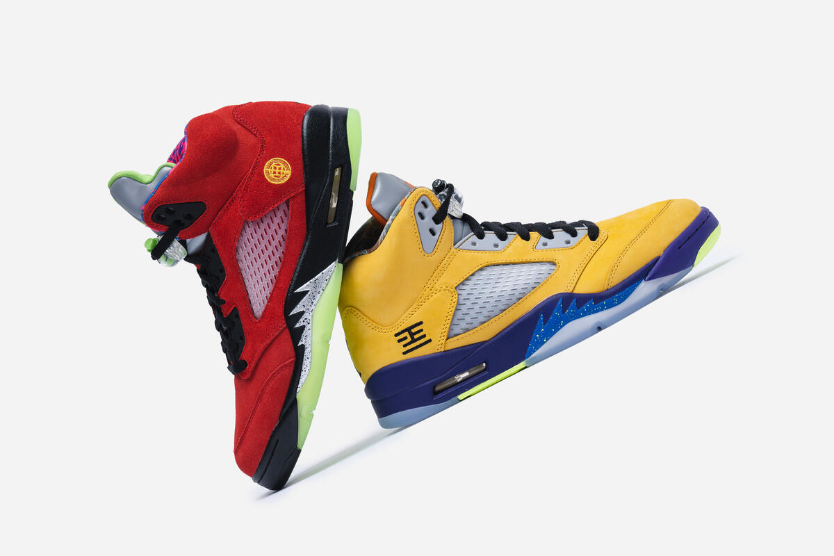 Nike Air Jordan 5 Retro SE - Varsity Maize / Solar Orange / Court Purple - Image 14