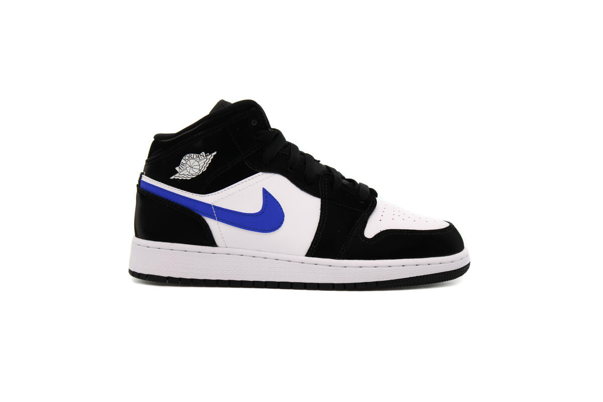 Air Jordan 1 Youth Mid 'Black Racer Blue' - Image 2