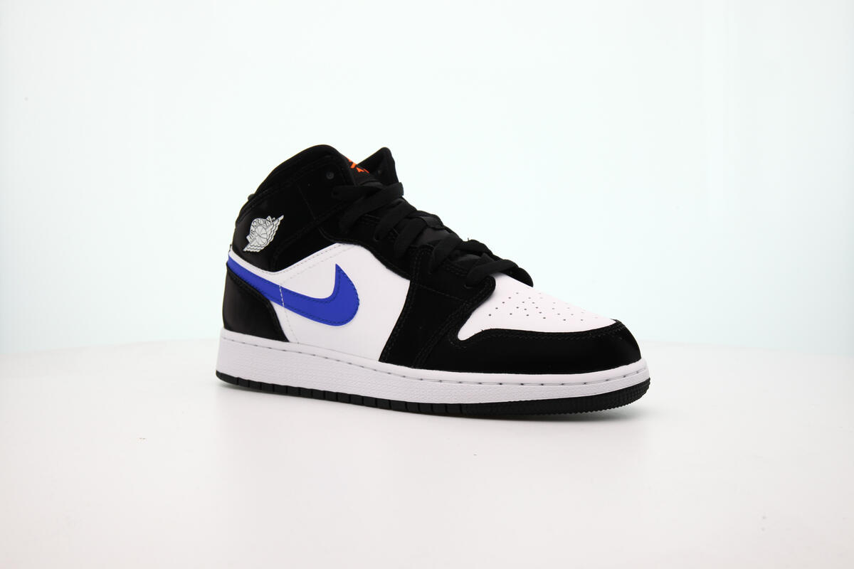 Air Jordan 1 Youth Mid 'Black Racer Blue' - Image 3