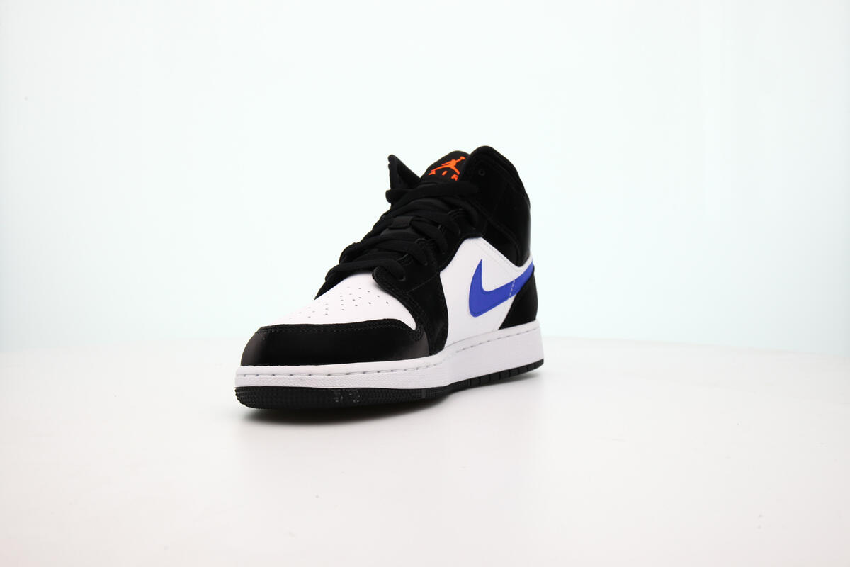 Air Jordan 1 Youth Mid 'Black Racer Blue' - Image 6