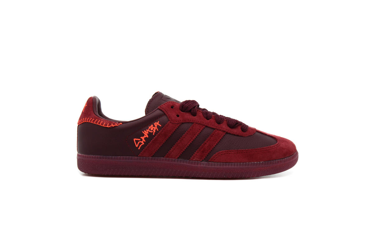 adidas Consortium x Jonah Hill Samba - Maroon / Noble Maroon / Ecru Tint - Image 2