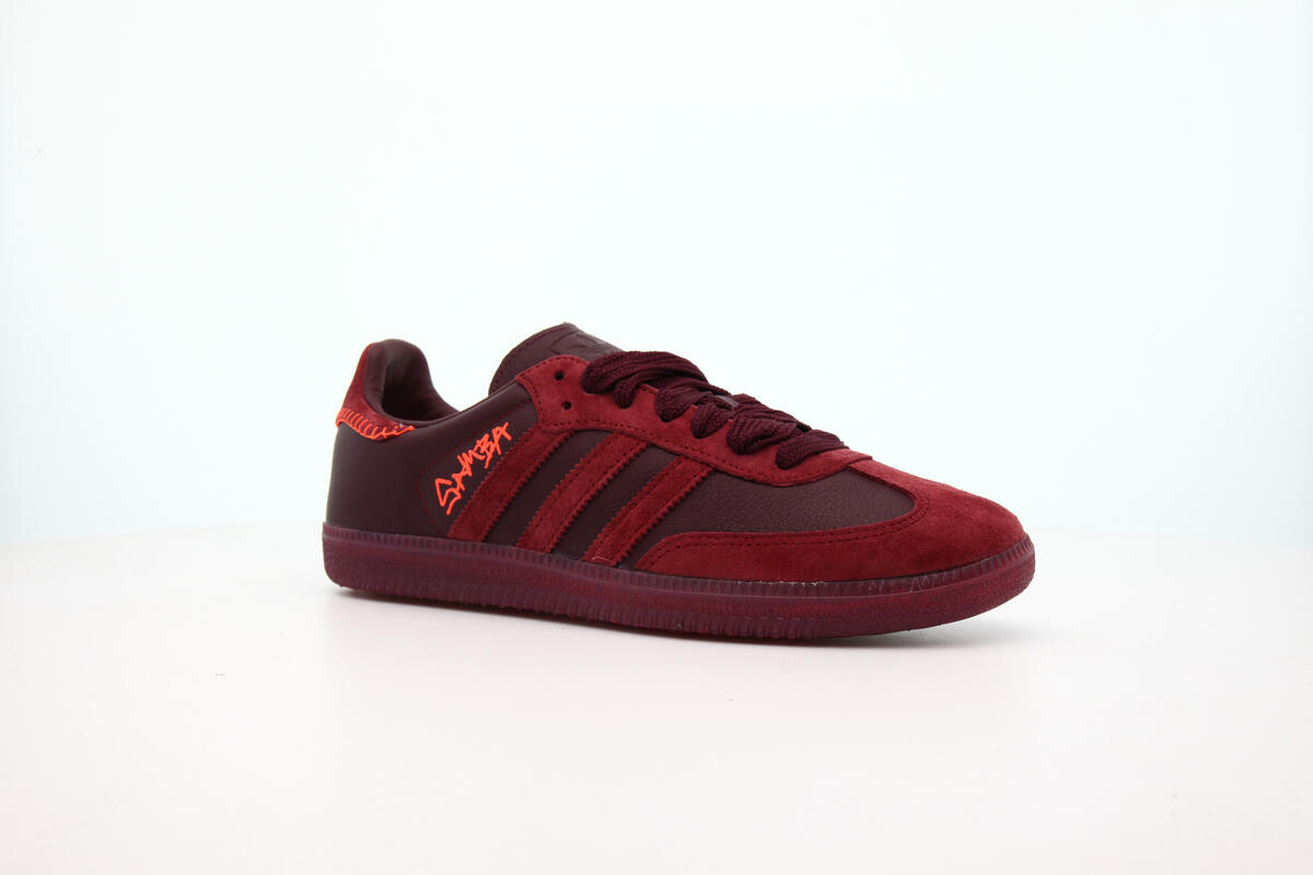 adidas Consortium x Jonah Hill Samba - Maroon / Noble Maroon / Ecru Tint - Image 3