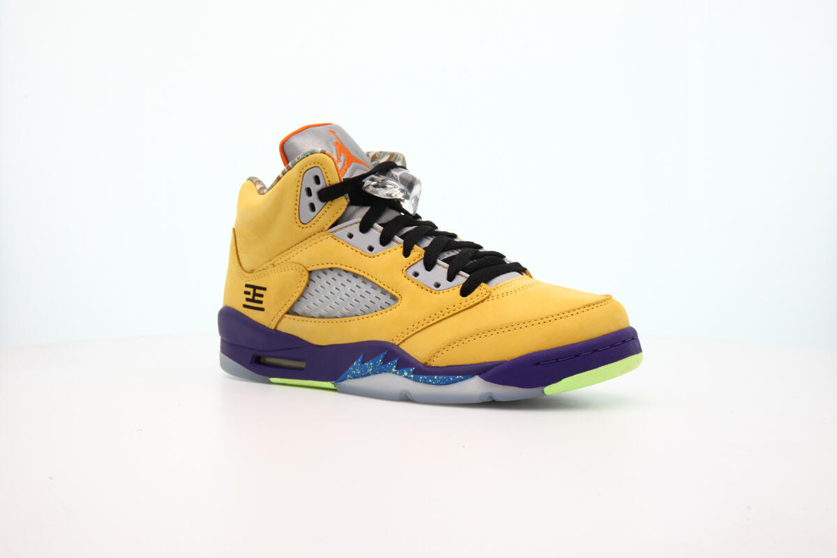 jordan 5 yellow and purple