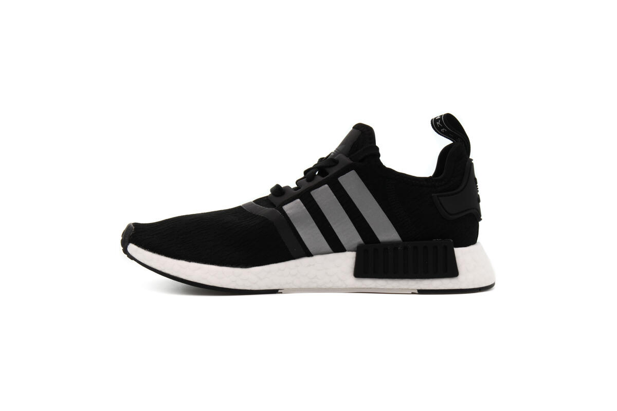 Adidas NMD R1 Black / Platinum / Solar Red - Image 8