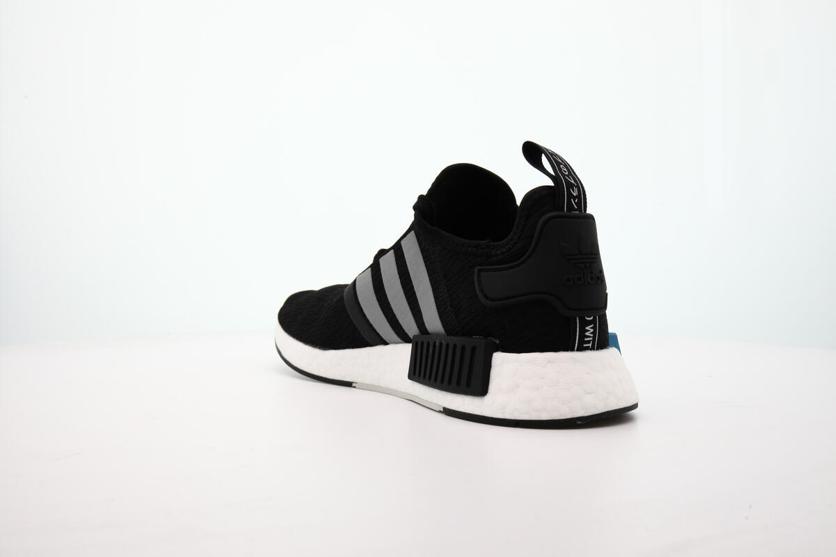 Adidas NMD R1 Black / Platinum / Solar Red - Image 10