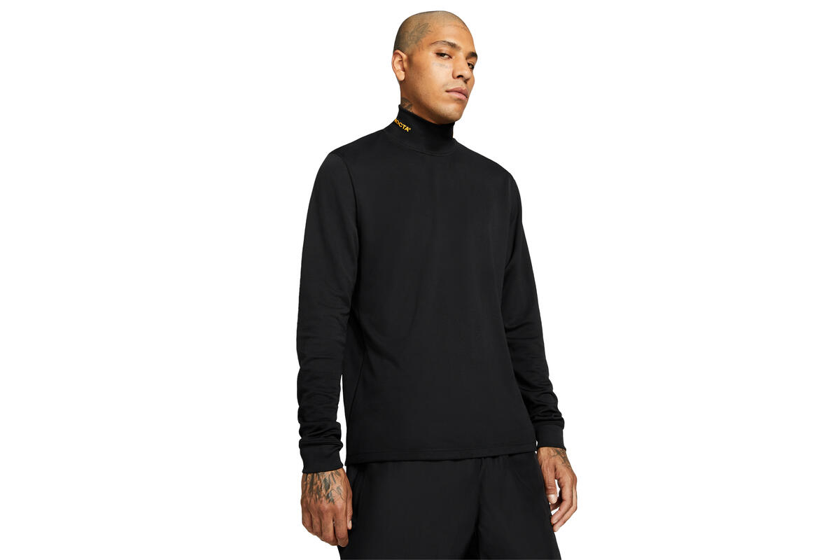 Nike Nocta LONG-Sleeve MOCK NECK TOP Black - Image 6