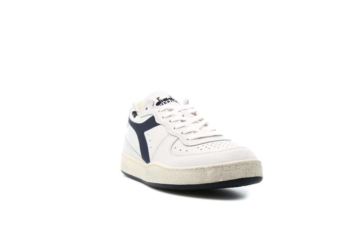 Diadora Mi Basket Row Cut White / Blue - Image 4