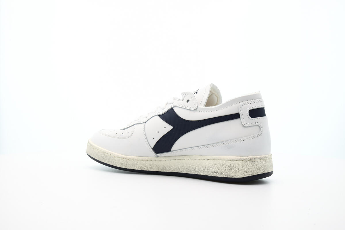 Diadora Mi Basket Row Cut White / Blue - Image 9