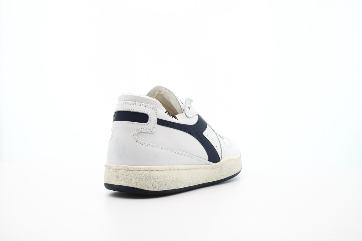 Diadora Mi Basket Row Cut White / Blue - Image 12