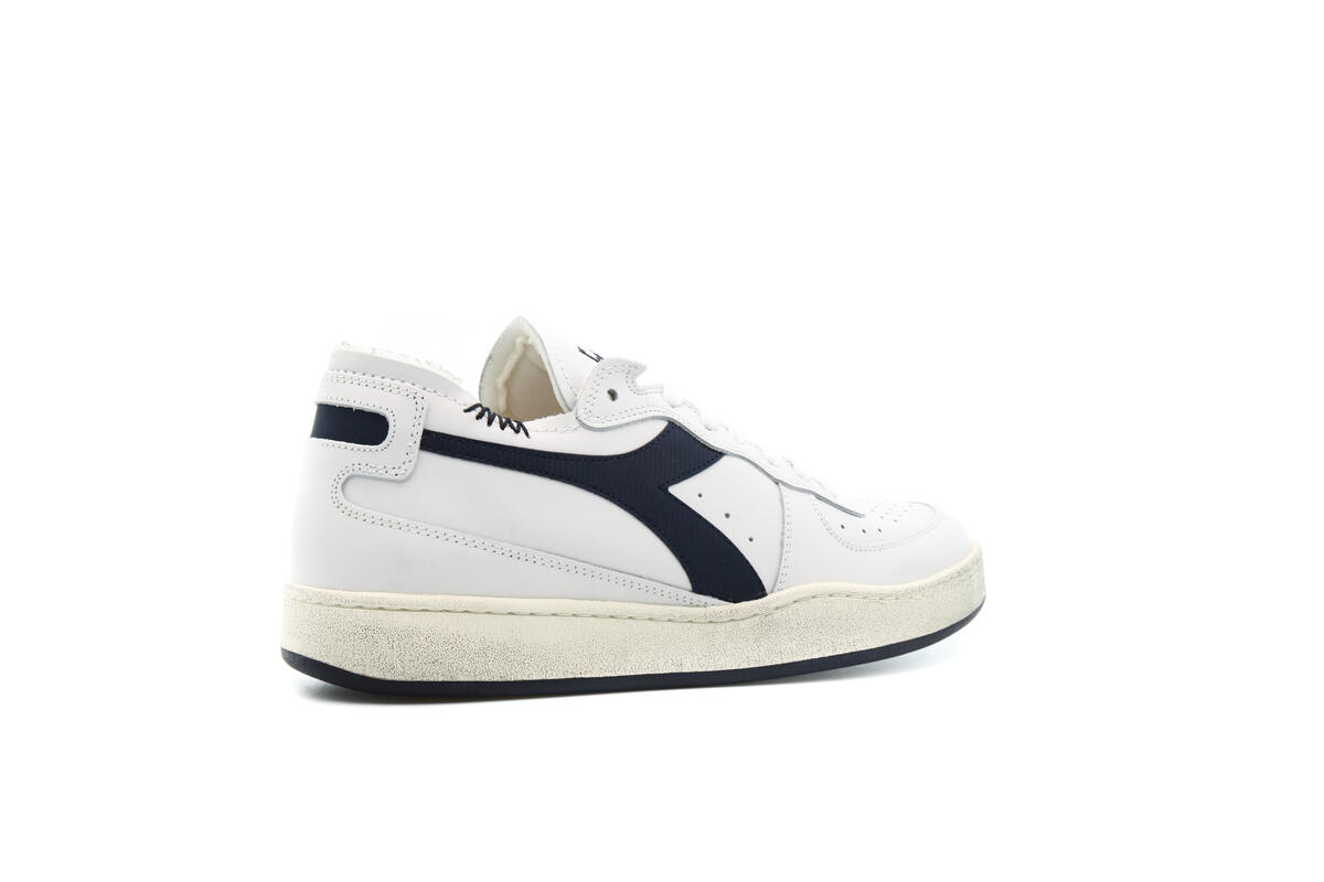 Diadora Mi Basket Row Cut White / Blue - Image 13