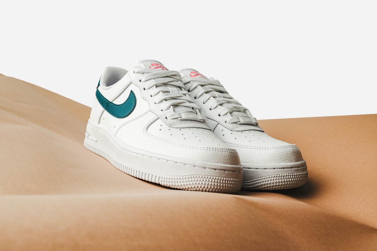 Nike WMNS Air Force 1 - White / Dark Teal Green / Sunset Pulse - Image 19