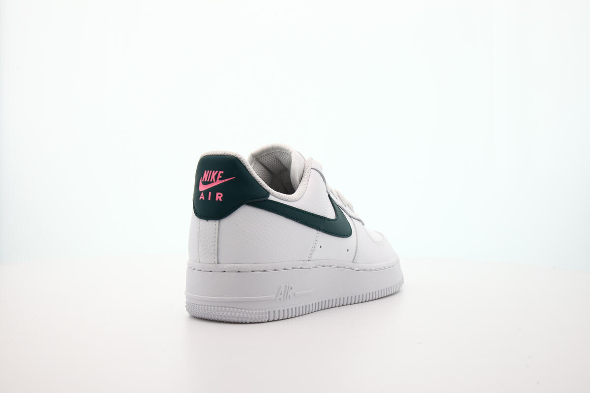 Nike Women's Air Force 1 '07 White/Dark Teal Green-Sunset Pulse-White -  315115-163