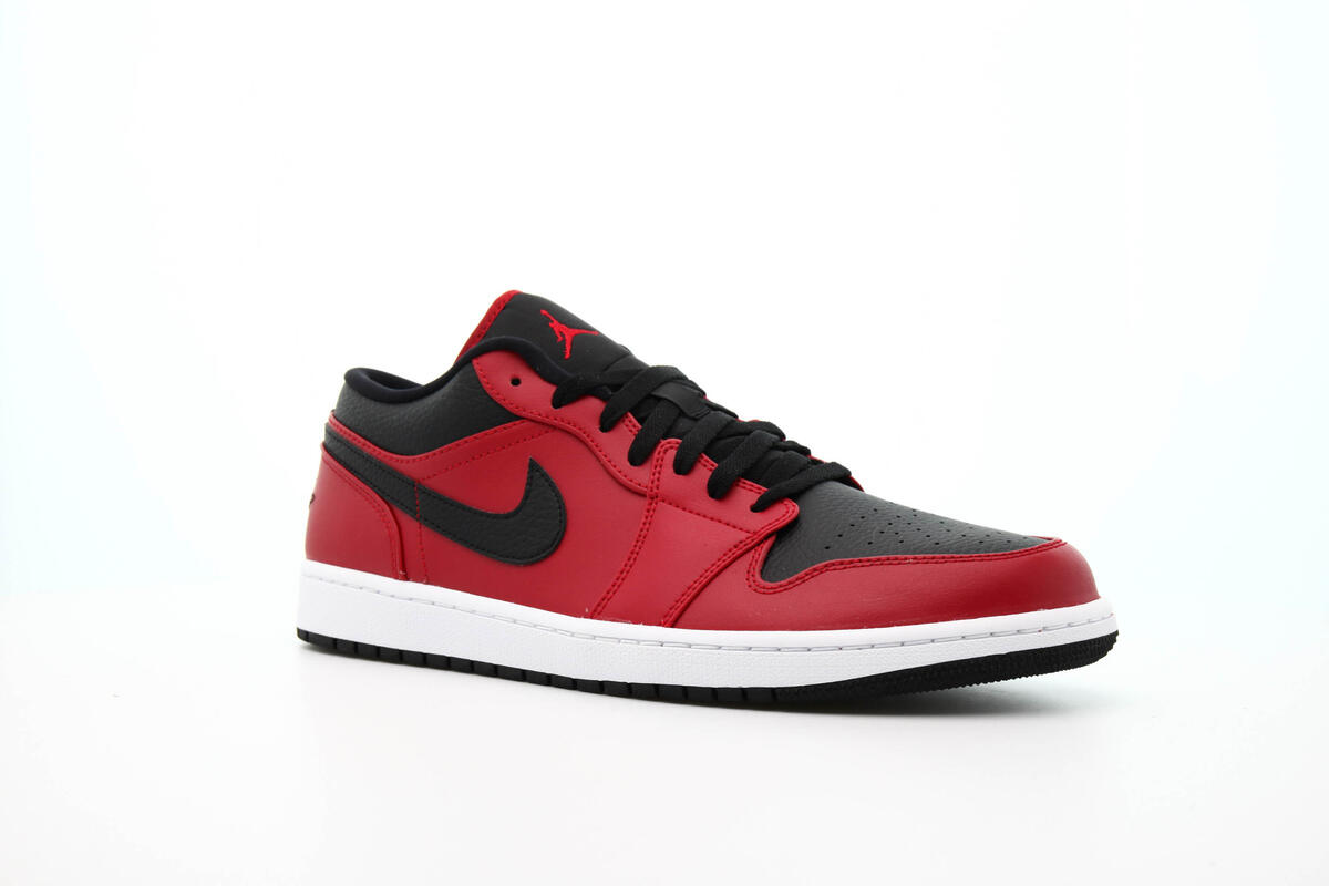 air jordan 1 low black red grey