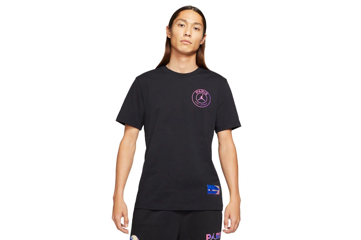 Air Jordan PSG LOGO TEE Black - Image 2