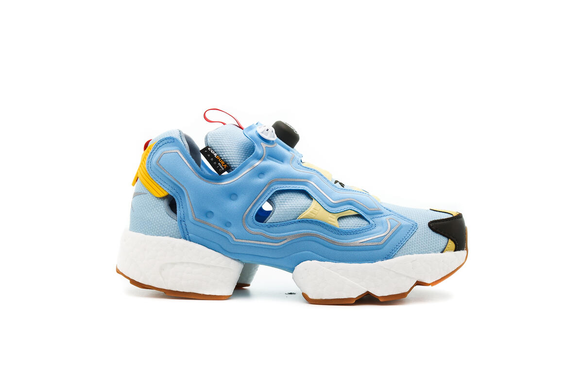BBC x Reebok Instapump Fury Boost - Dandy Blue/Sky Blue/Yellow Sensation - Image 2