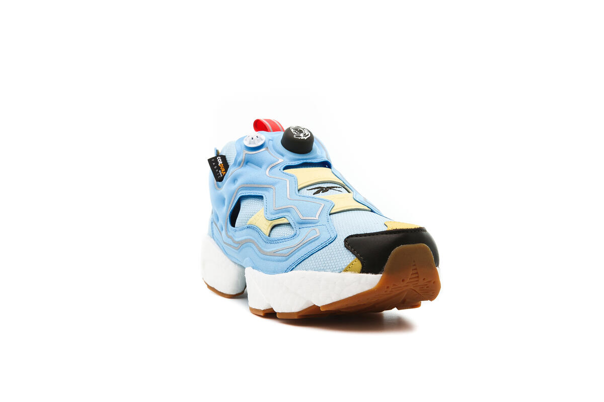 BBC x Reebok Instapump Fury Boost - Dandy Blue/Sky Blue/Yellow Sensation - Image 4