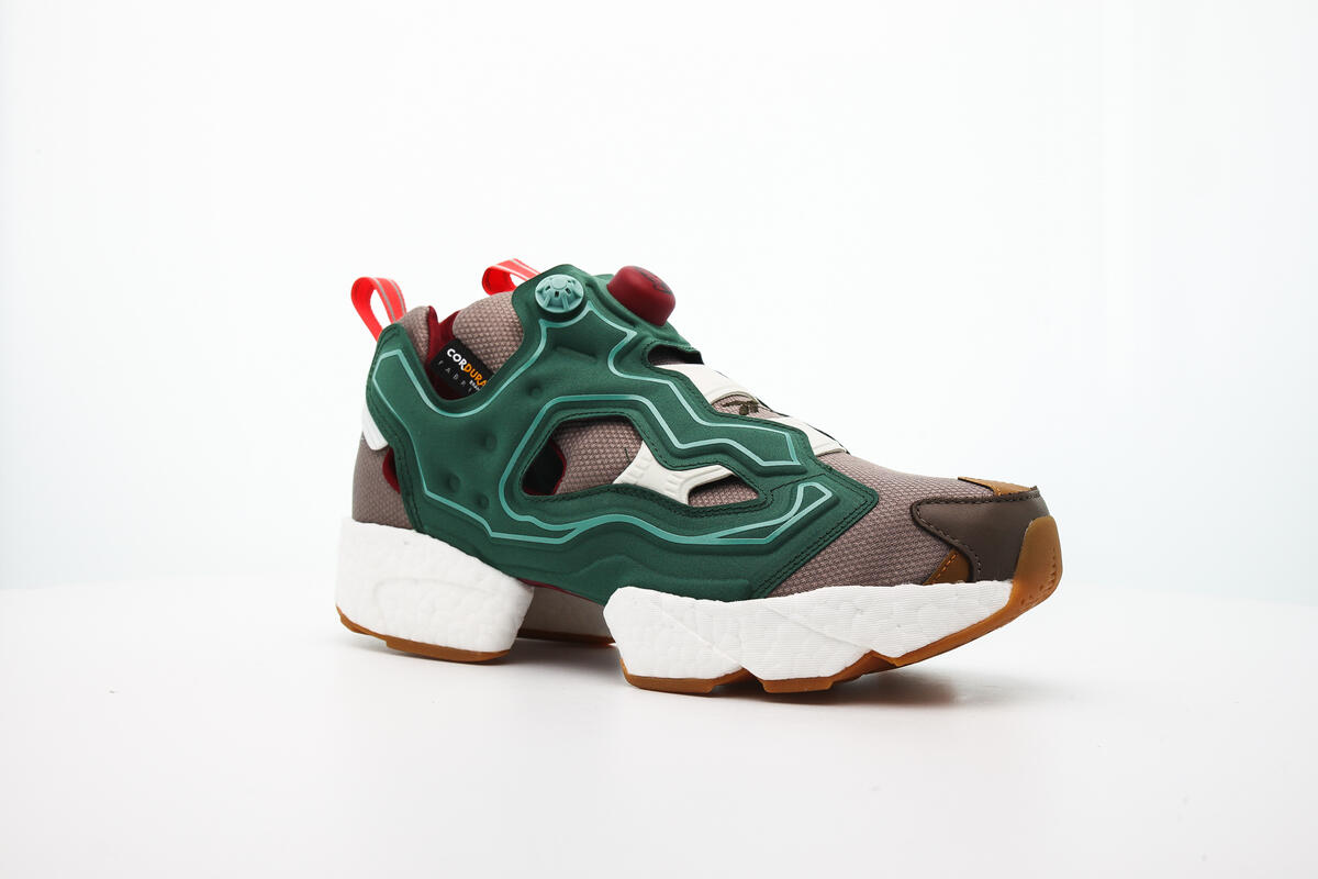 BBC x Reebok Instapump Fury Boost - Green/Stone Grey/Burgundy - Image 3