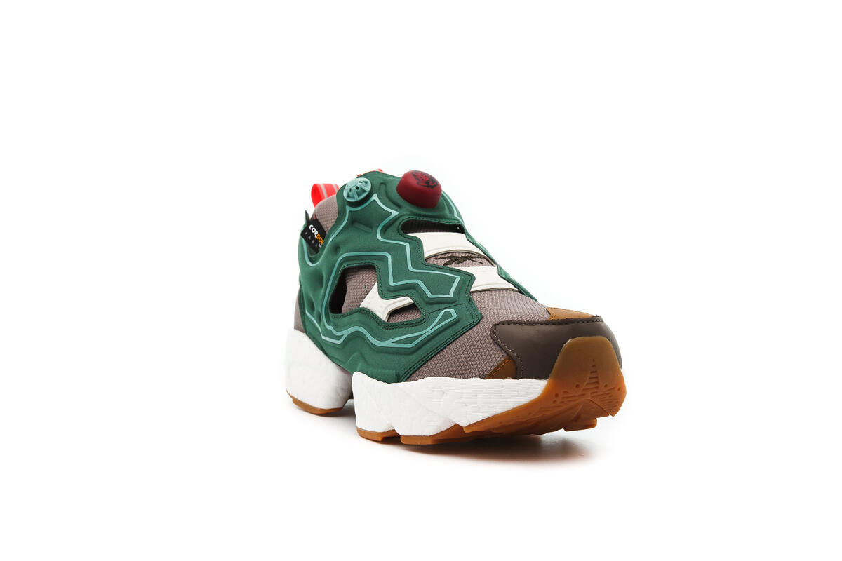 BBC x Reebok Instapump Fury Boost - Green/Stone Grey/Burgundy - Image 4