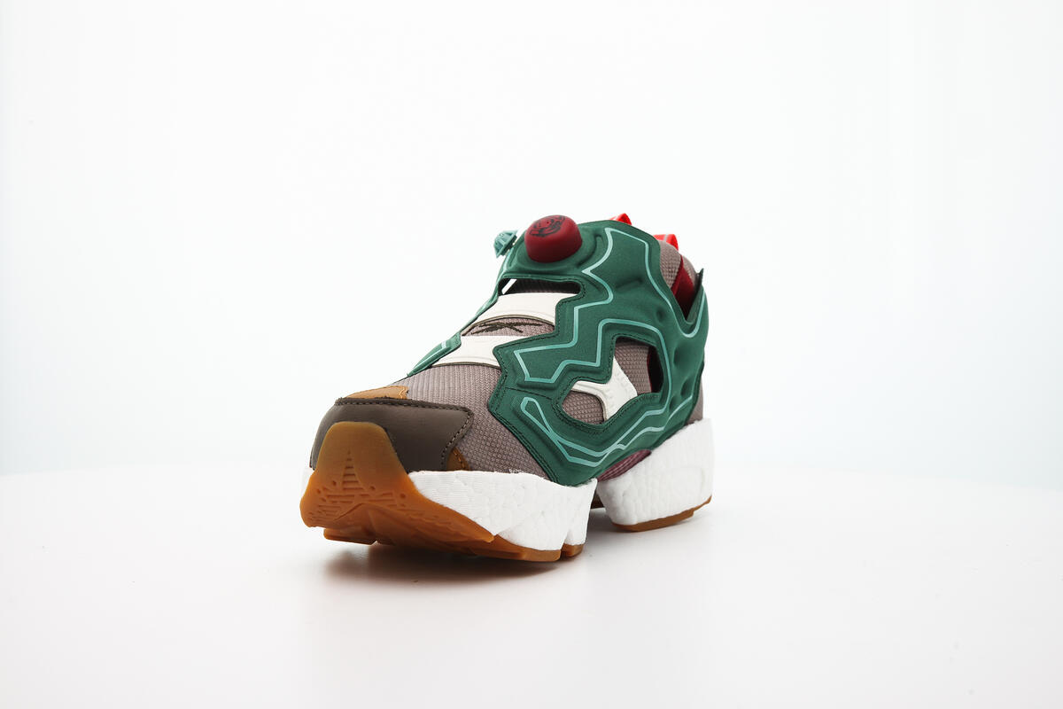 BBC x Reebok Instapump Fury Boost - Green/Stone Grey/Burgundy - Image 6