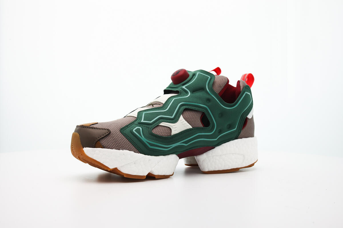 BBC x Reebok Instapump Fury Boost - Green/Stone Grey/Burgundy - Image 7