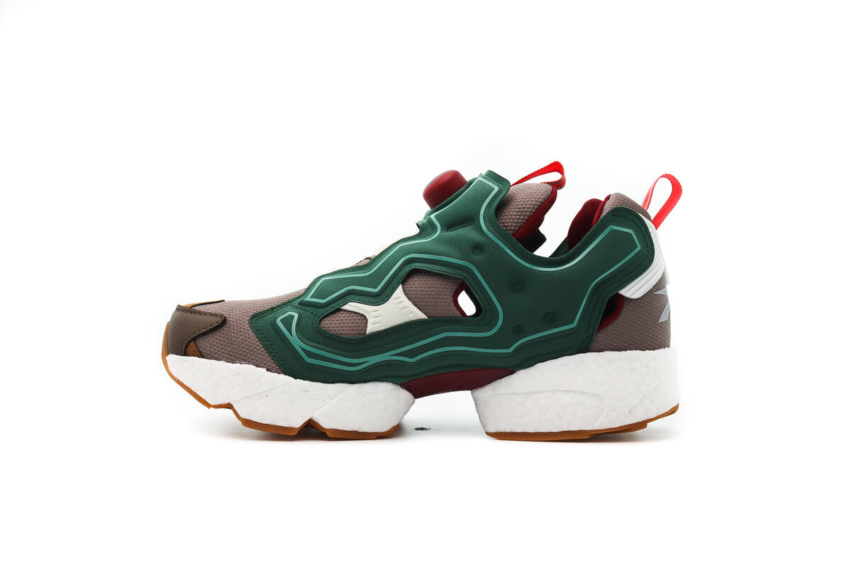 BBC x Reebok Instapump Fury Boost - Green/Stone Grey/Burgundy - Image 8