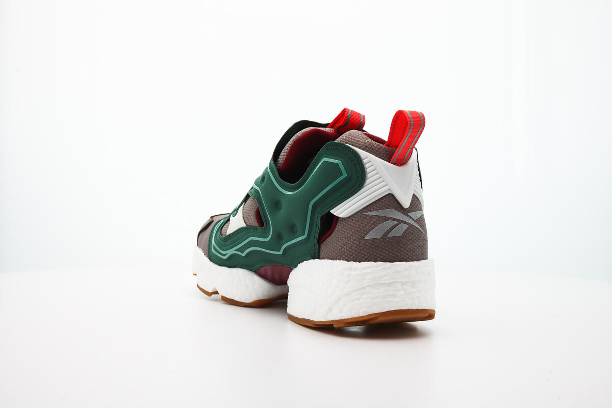 BBC x Reebok Instapump Fury Boost - Green/Stone Grey/Burgundy - Image 10