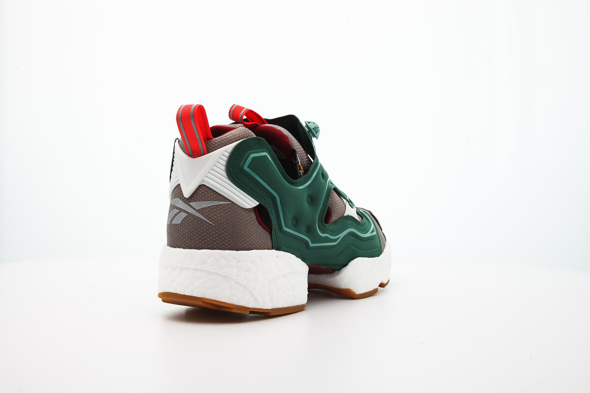 BBC x Reebok Instapump Fury Boost - Green/Stone Grey/Burgundy - Image 12