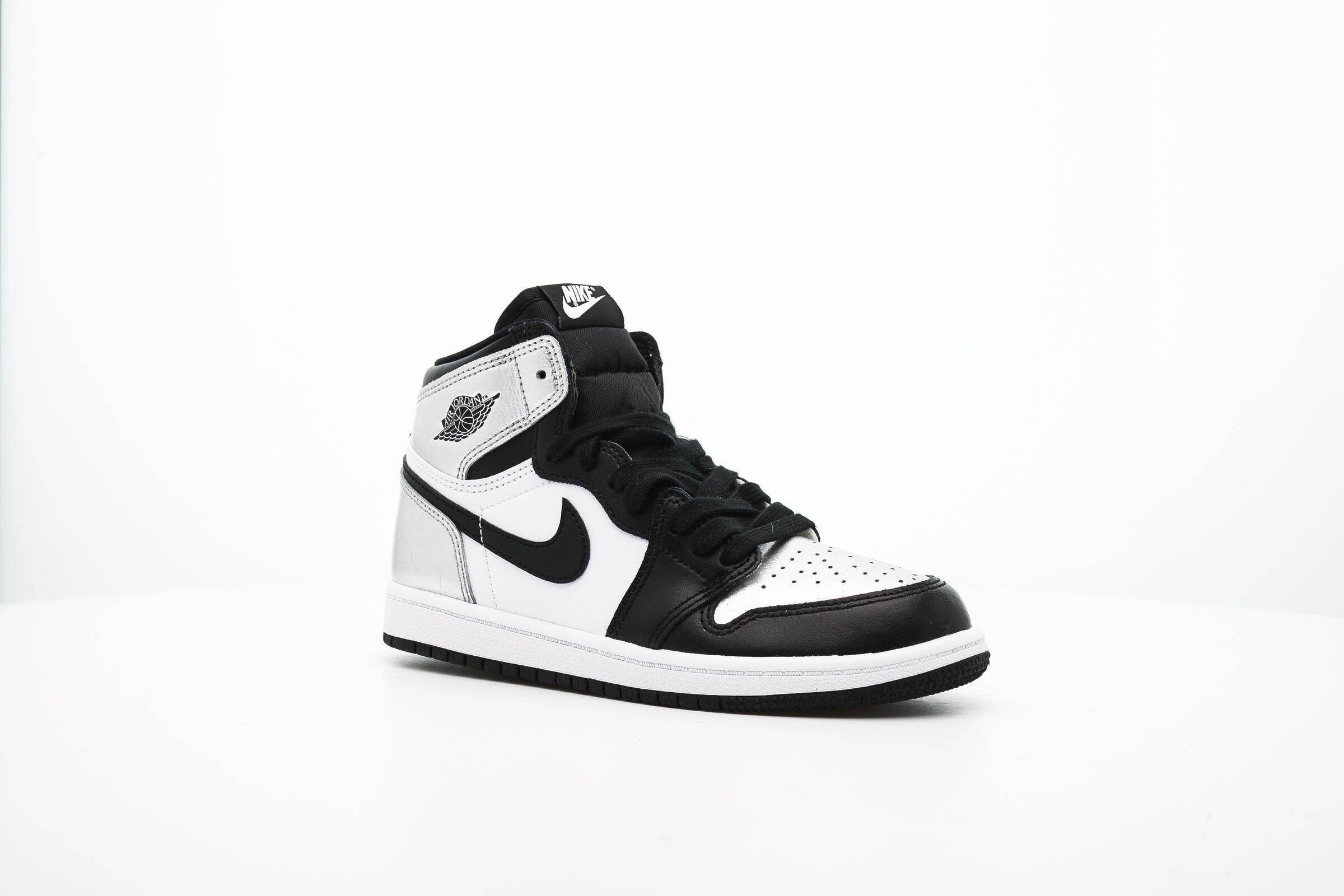 black silver and white retro 1