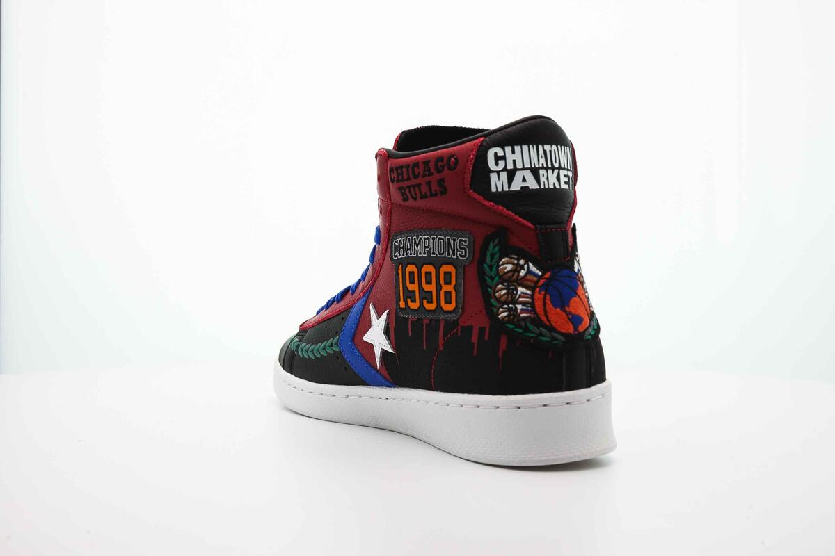 Converse x Chinatown Market 'Chicago Bulls Championship Jacket' Pro Leather Hi (Rot) - Image 16