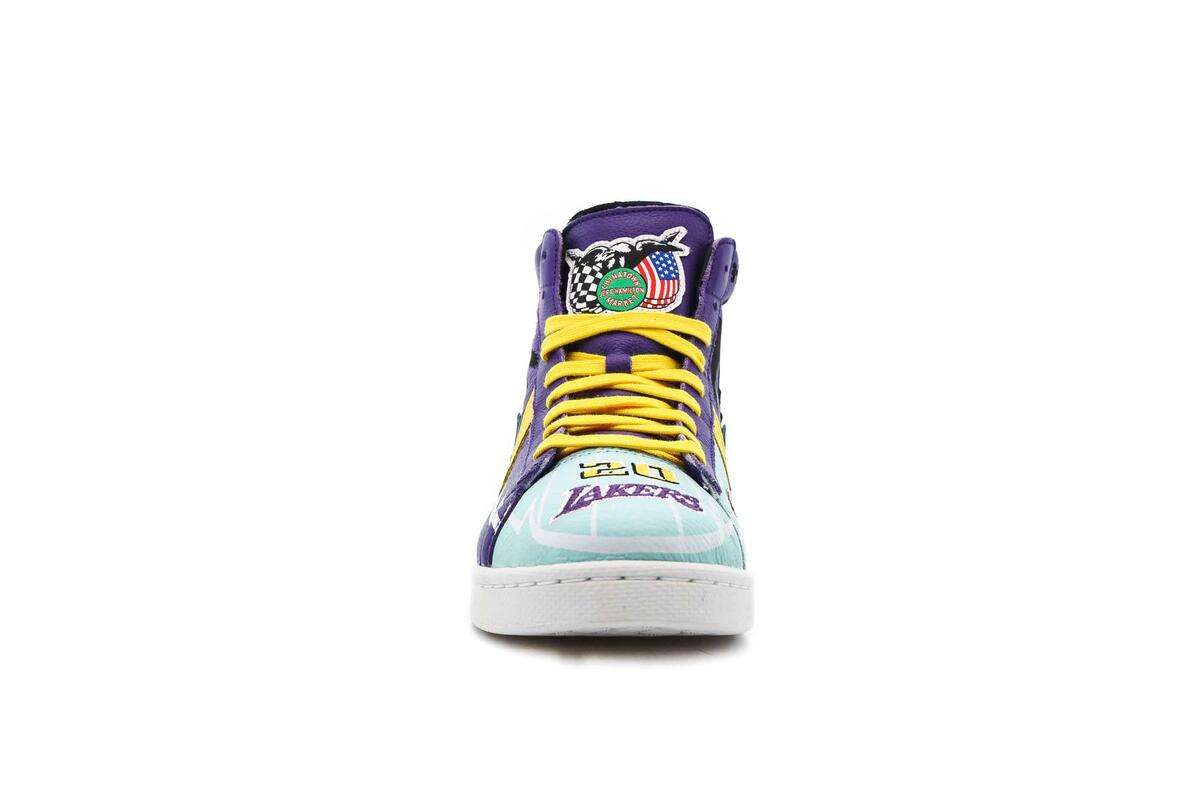 Converse x CTM x NBA x Mens Pro Leather Hi Prism 'Violet Poolside' Shoes - Image 14