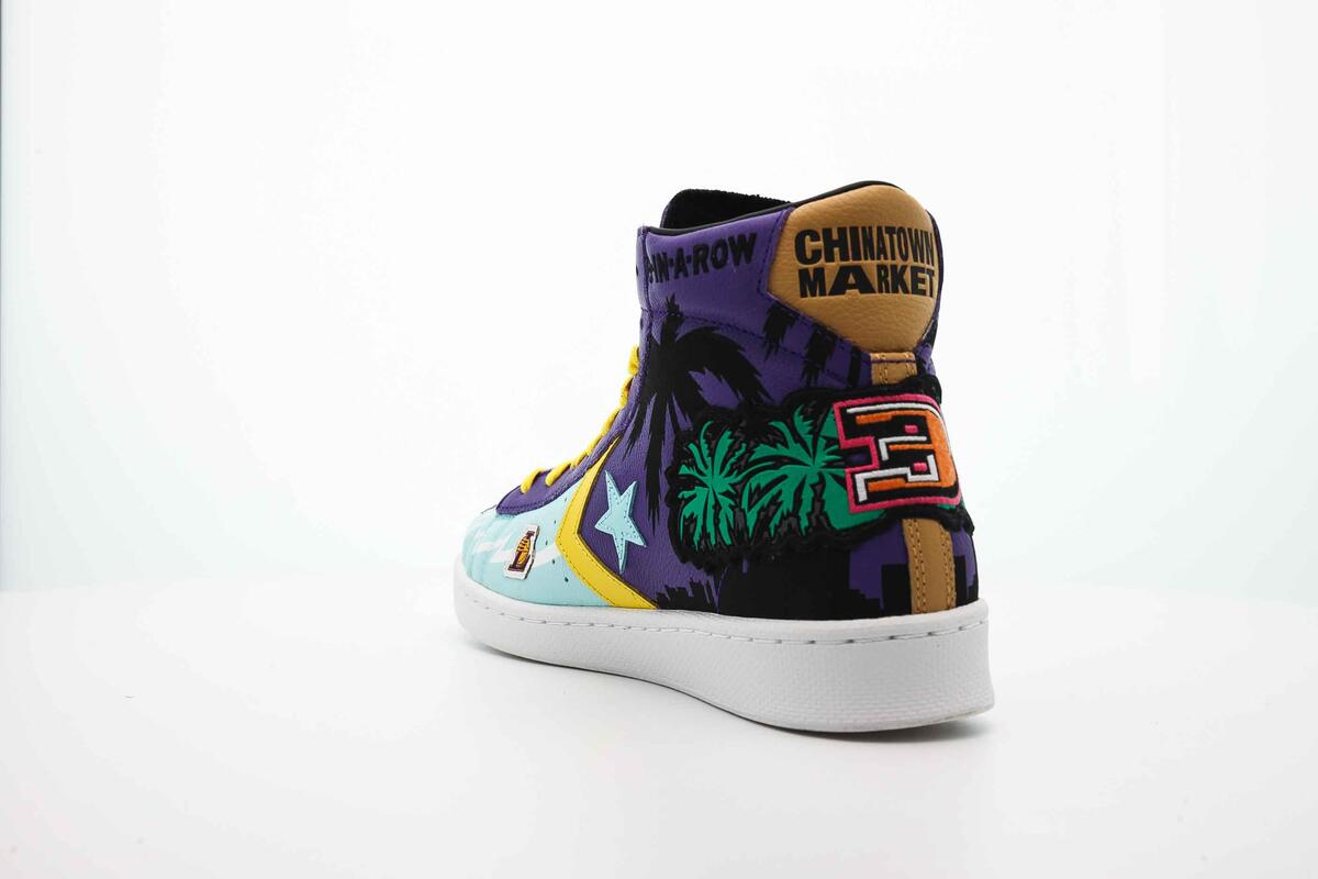Converse x CTM x NBA x Mens Pro Leather Hi Prism 'Violet Poolside' Shoes - Image 19