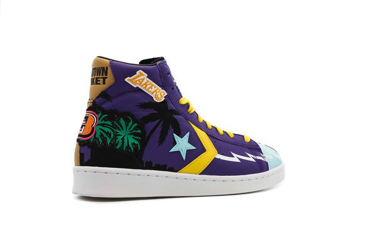 Converse x CTM x NBA x Mens Pro Leather Hi Prism 'Violet Poolside' Shoes - Image 22