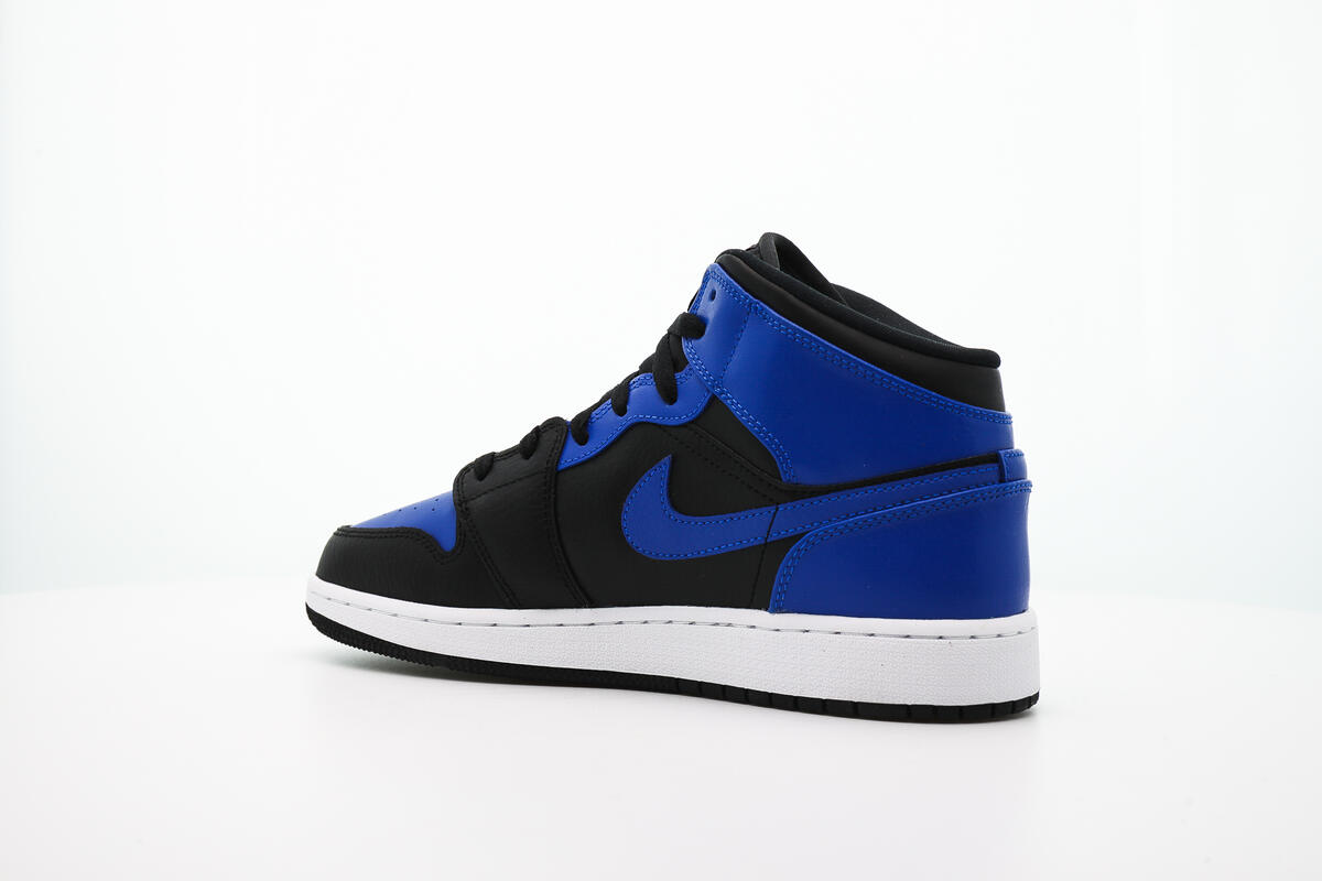 Air Jordan 1 Mid 'Black / Hyper Royal - White' (GS) - Image 10