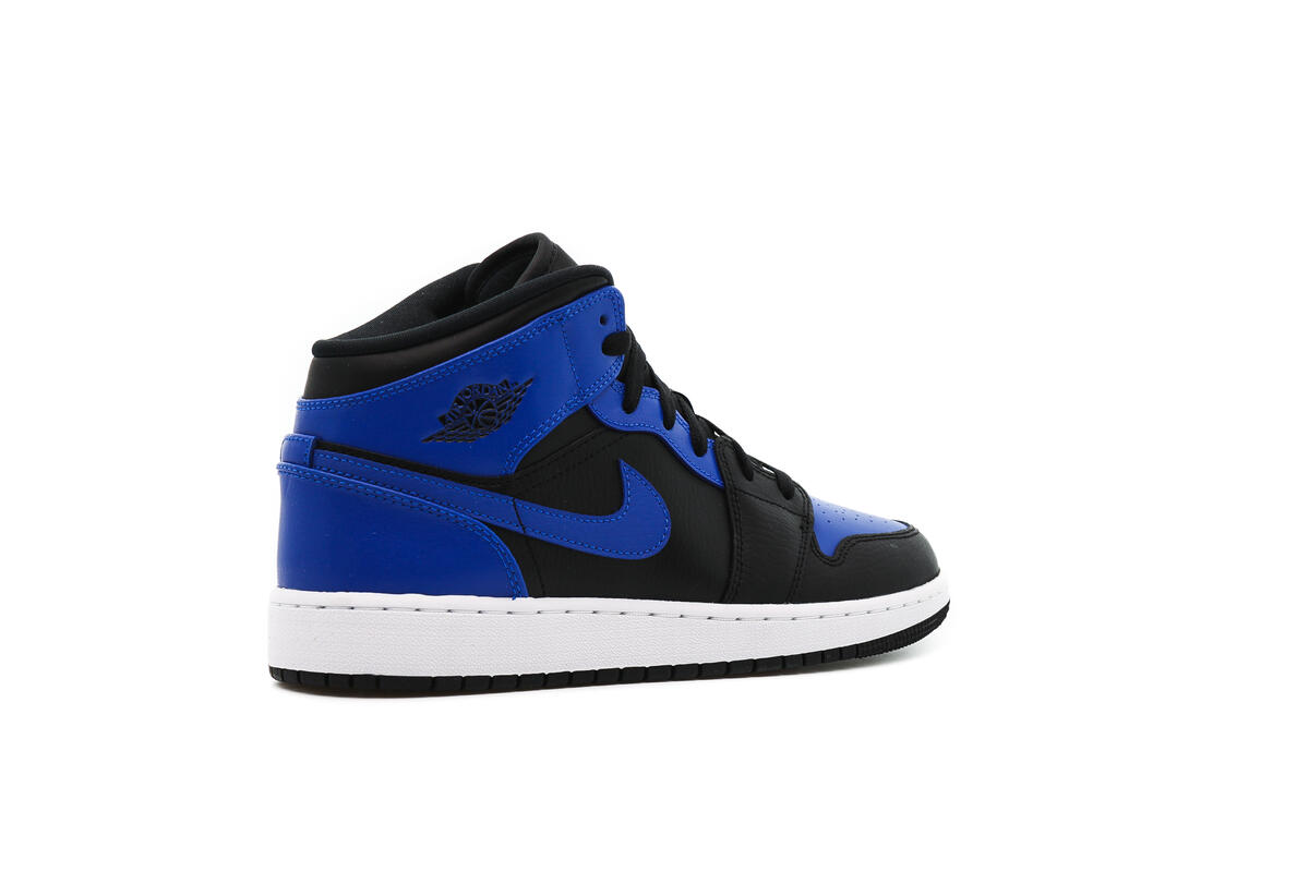 Air Jordan 1 Mid 'Black / Hyper Royal - White' (GS) - Image 14